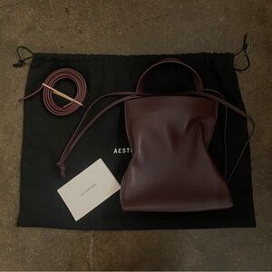 Aesther Ekme - Burgundy Mini Crushed Bag (Great Condition)